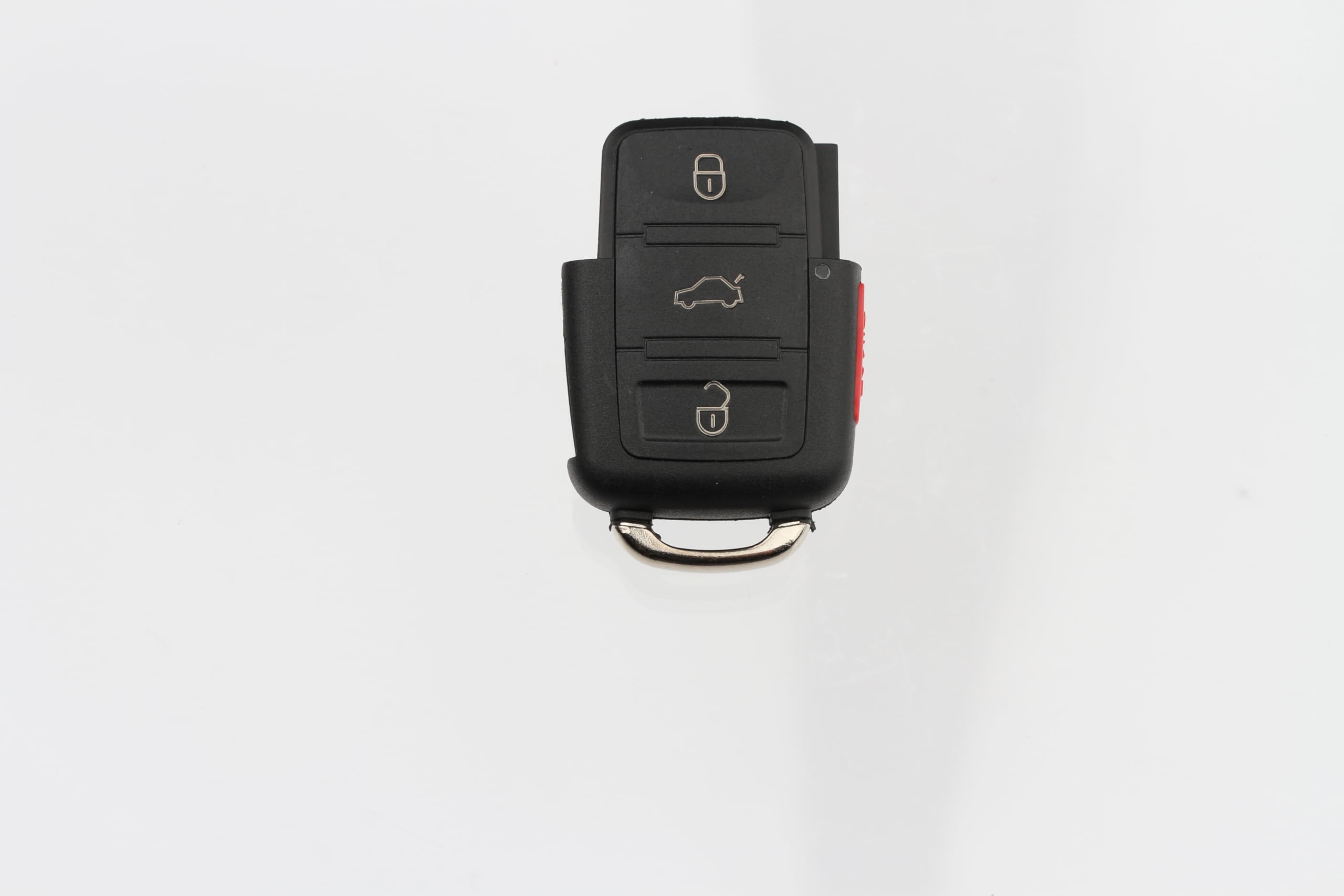FOBTEK Flip Key Fob Shell Case for Volkswagen HLO1J0959753AM, 4-Button